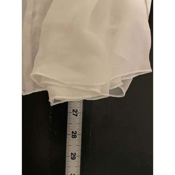 Linea Donatella Womens Babydoll Slip Small White Satin Floral Embroidered Fairy - Picture 7 of 8